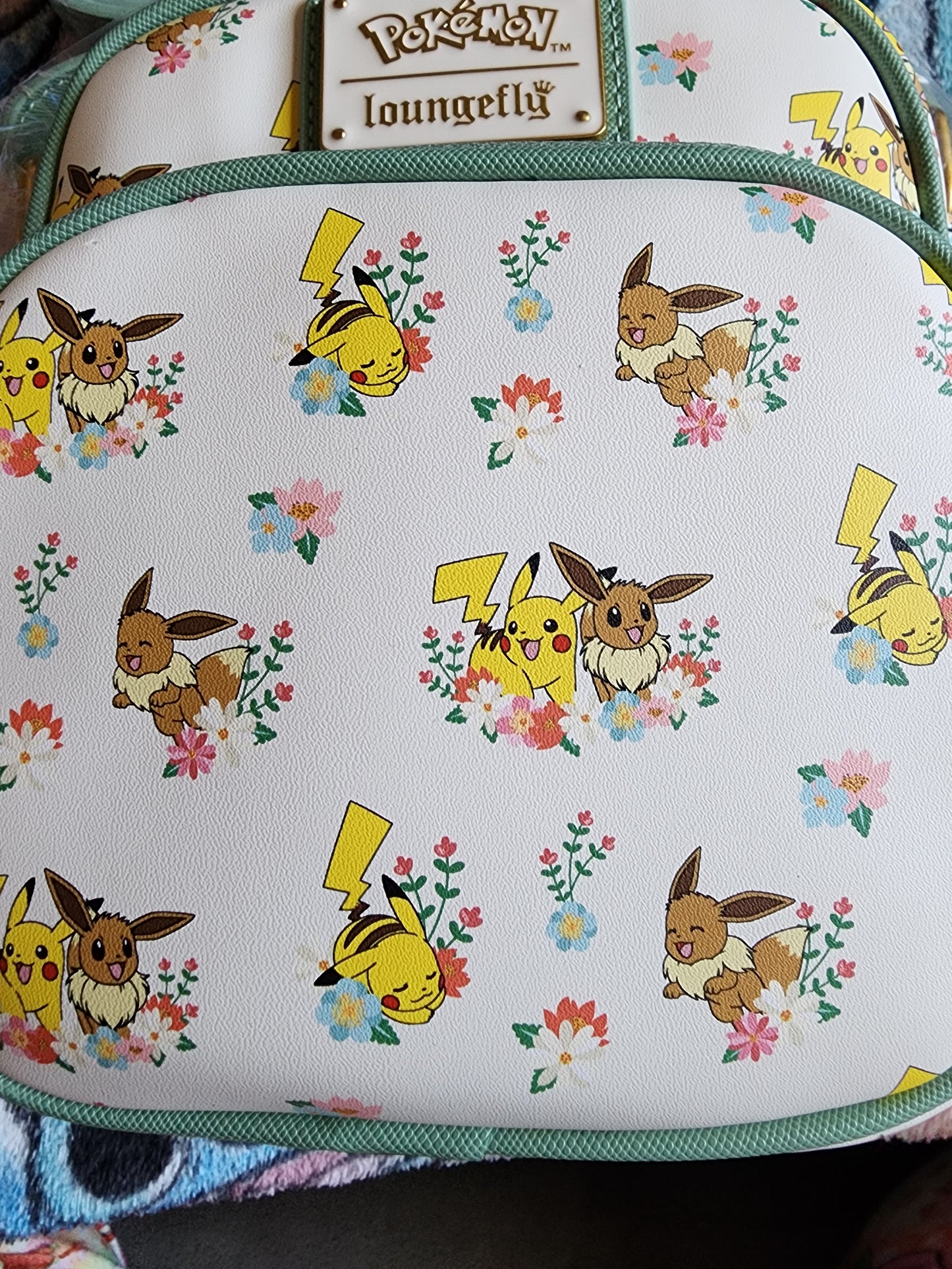 Loungefly Pokemon Pikachu and Evee Spring Crossbody Bag