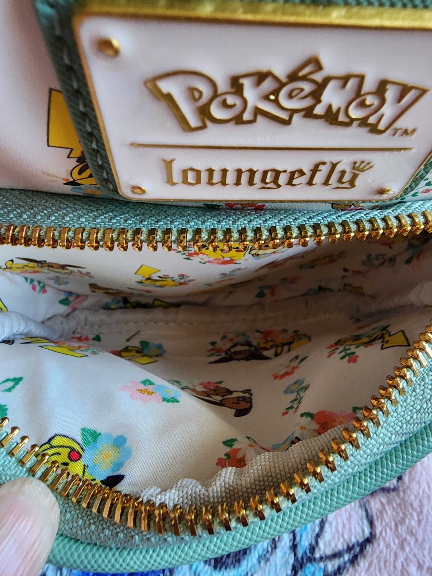 Loungefly Pokemon Pikachu and Evee Spring Crossbody Bag