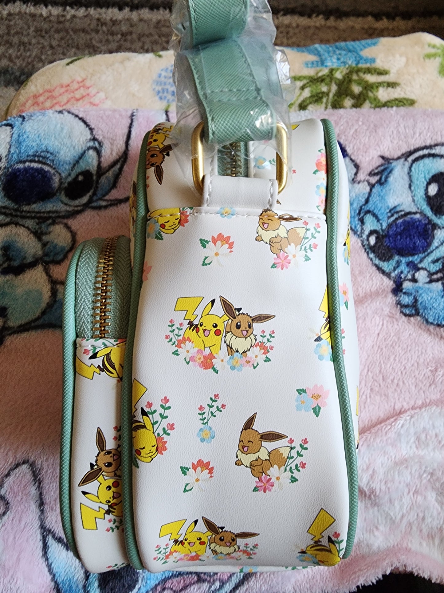 Loungefly Pokemon Pikachu and Evee Spring Crossbody Bag