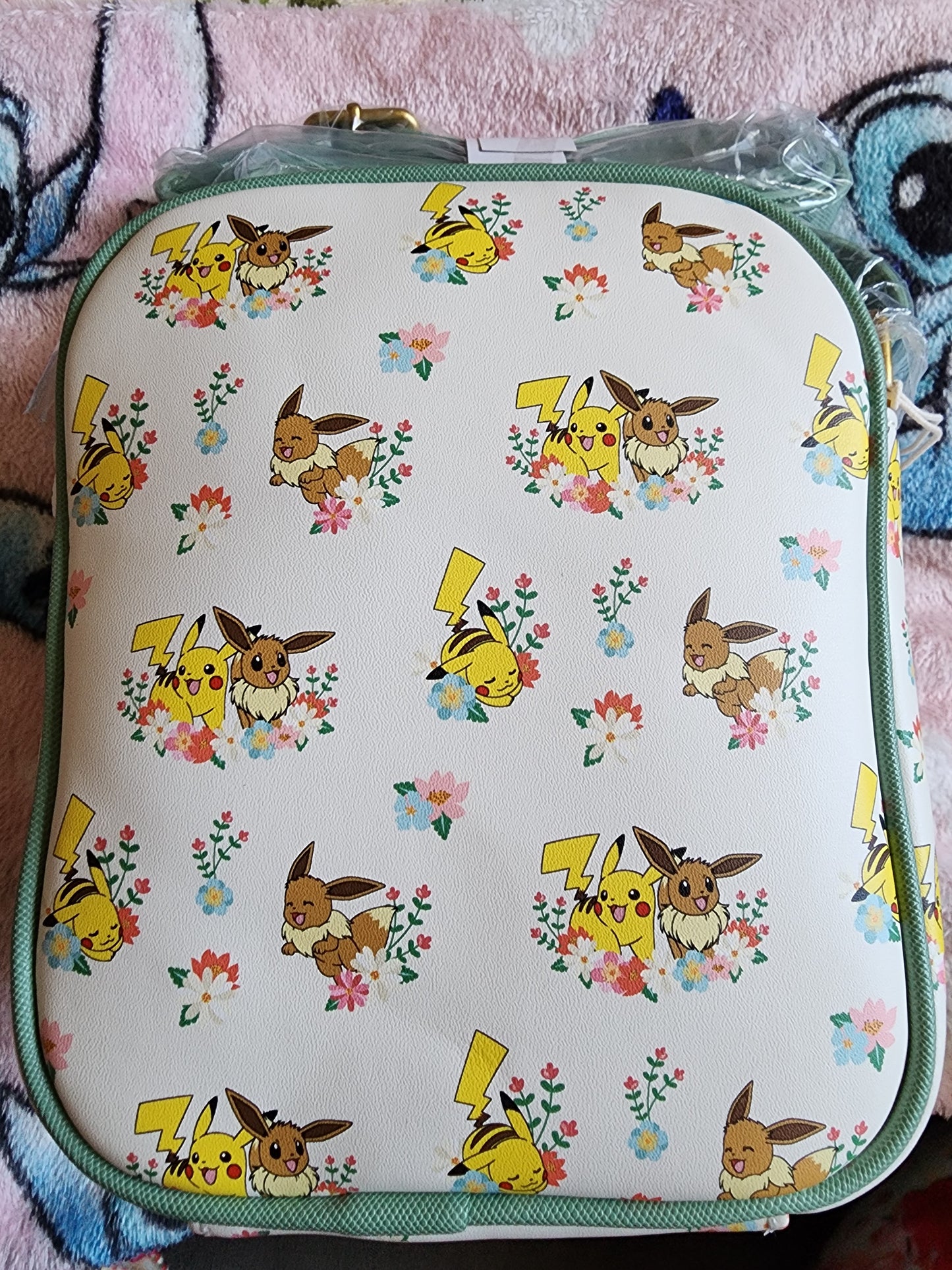 Loungefly Pokemon Pikachu and Evee Spring Crossbody Bag