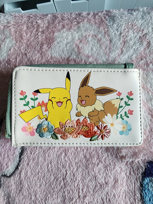 Pokemon Pikachu and Evee Floral Card Holder