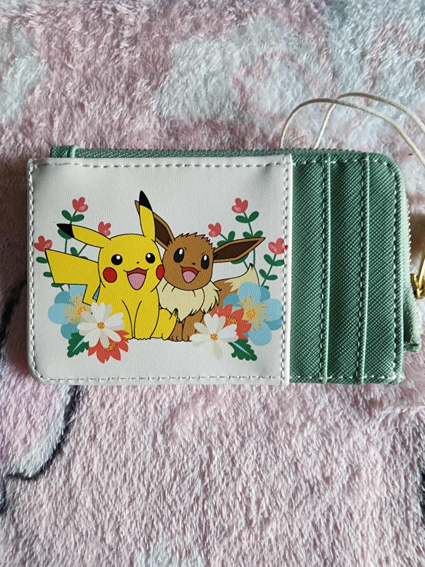 Pokemon Pikachu and Evee Floral Card Holder