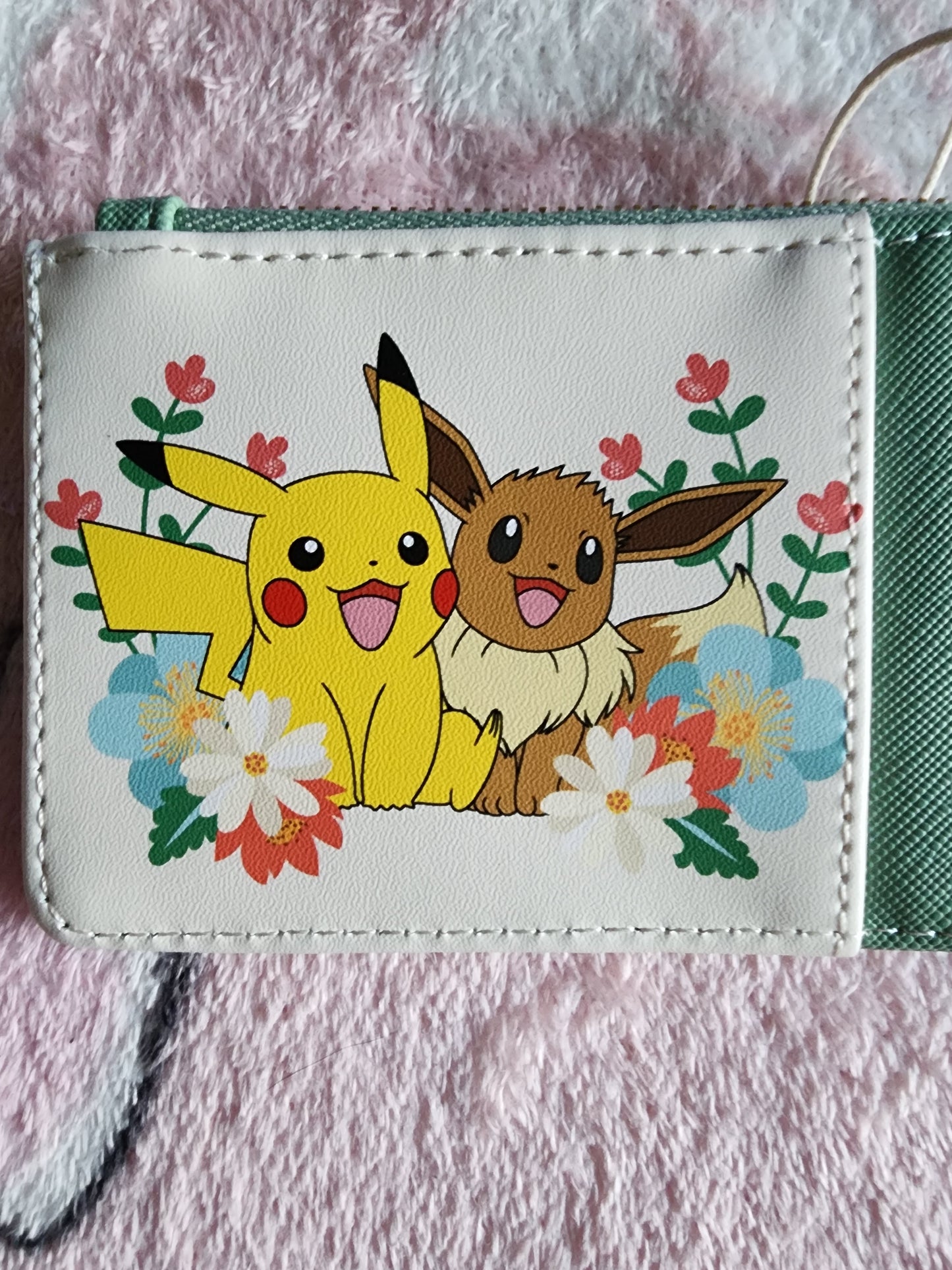 Pokemon Pikachu and Evee Floral Card Holder