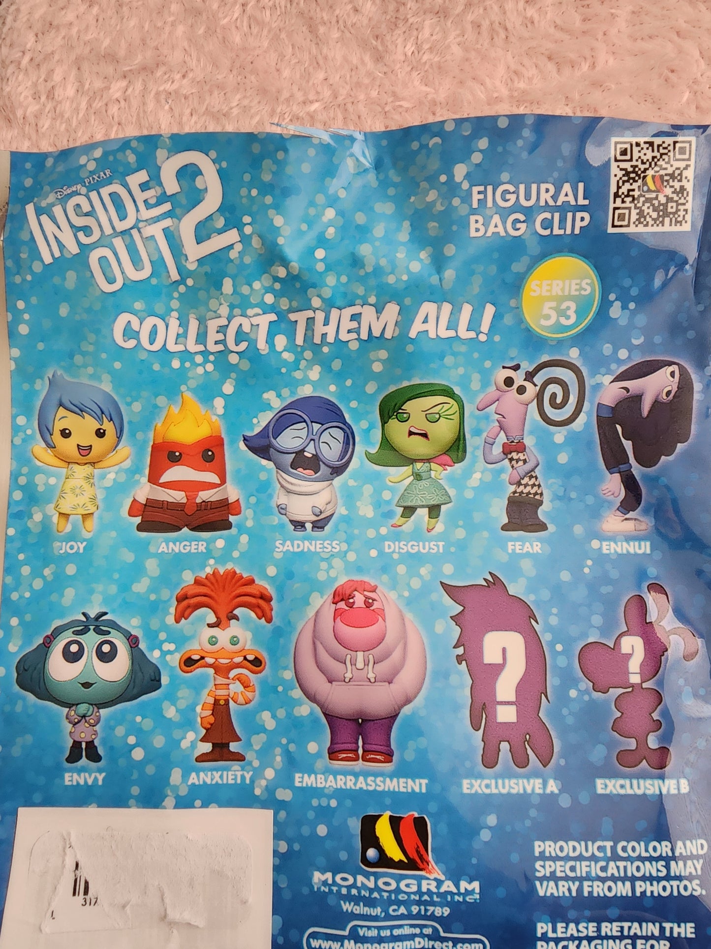 Disney Pixar Inside Out 2 Exclusive Mystery Bag Clips/Keychains