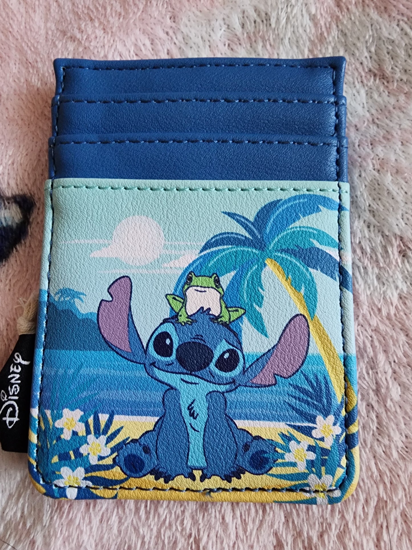 Loungefly Disney Stitch and Frog at the Beach Card Holder