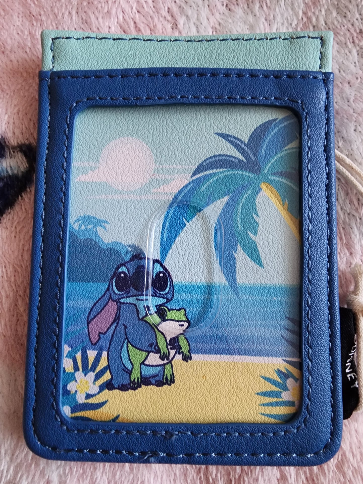 Loungefly Disney Stitch and Frog at the Beach Card Holder