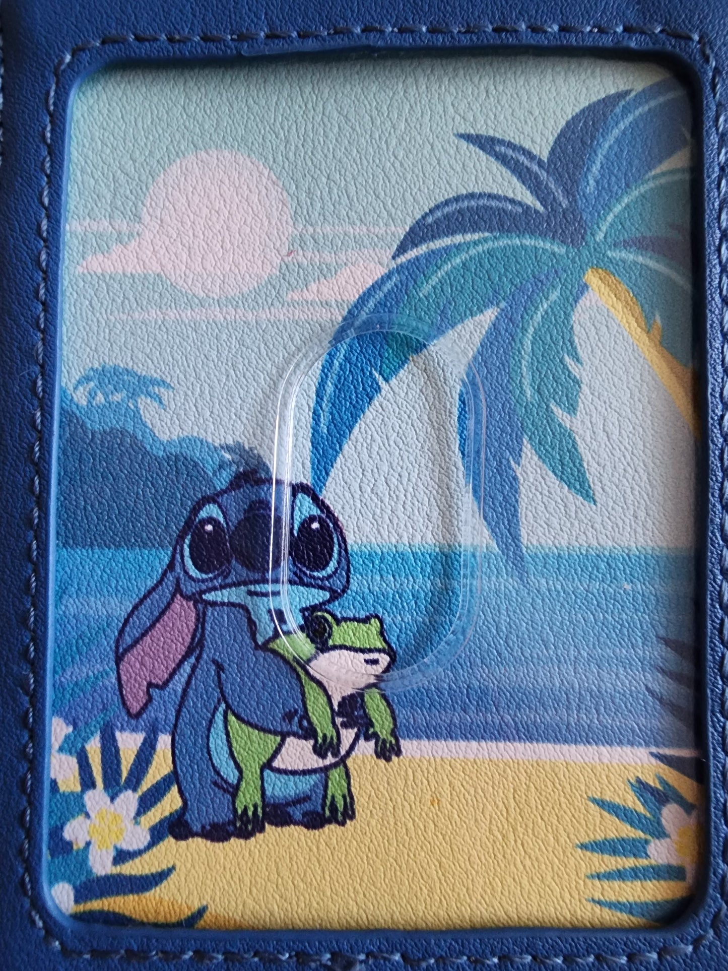 Loungefly Disney Stitch and Frog at the Beach Card Holder