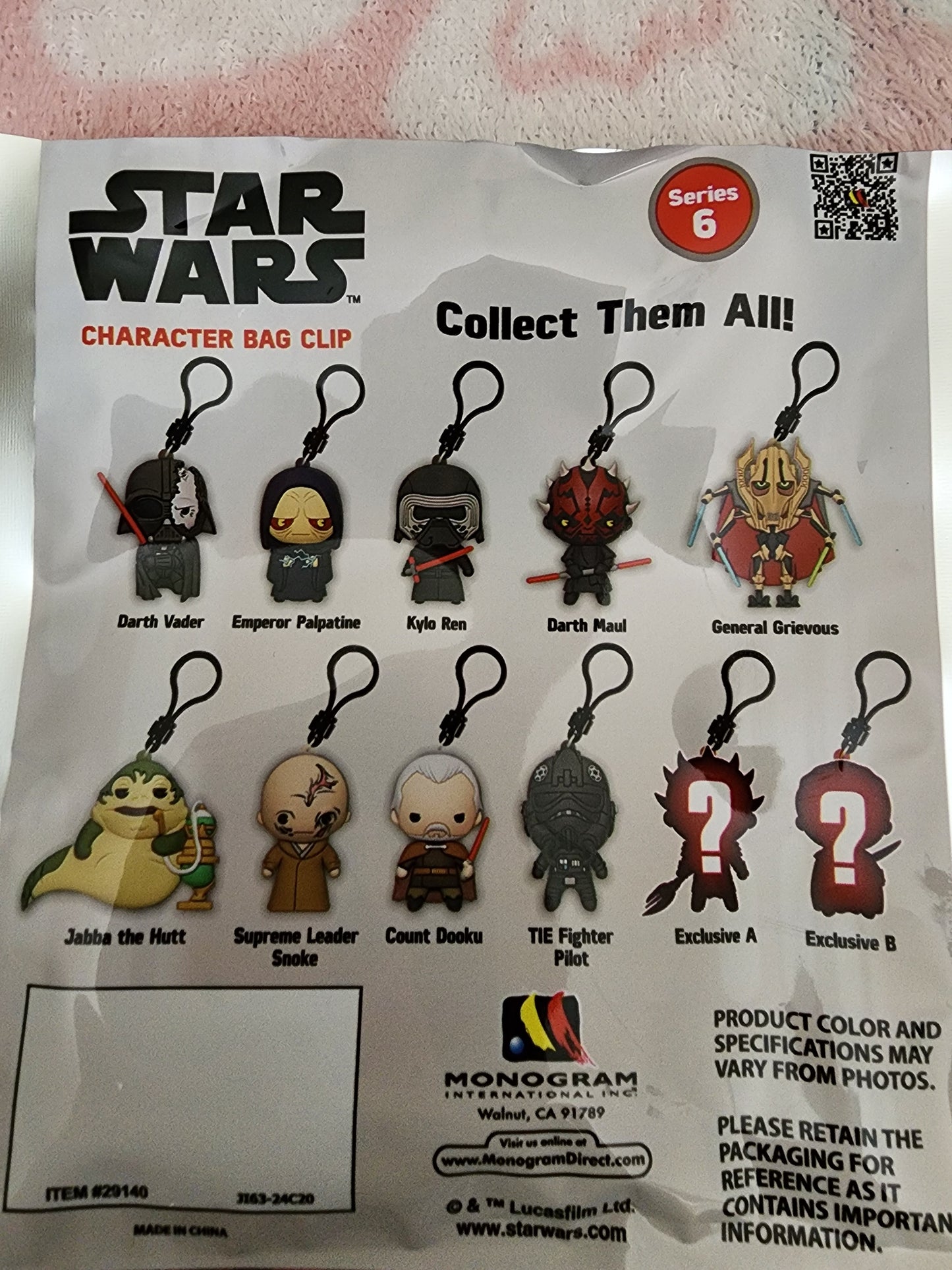 Star Wars Series 6 Exclusive Mystery Bag Clips