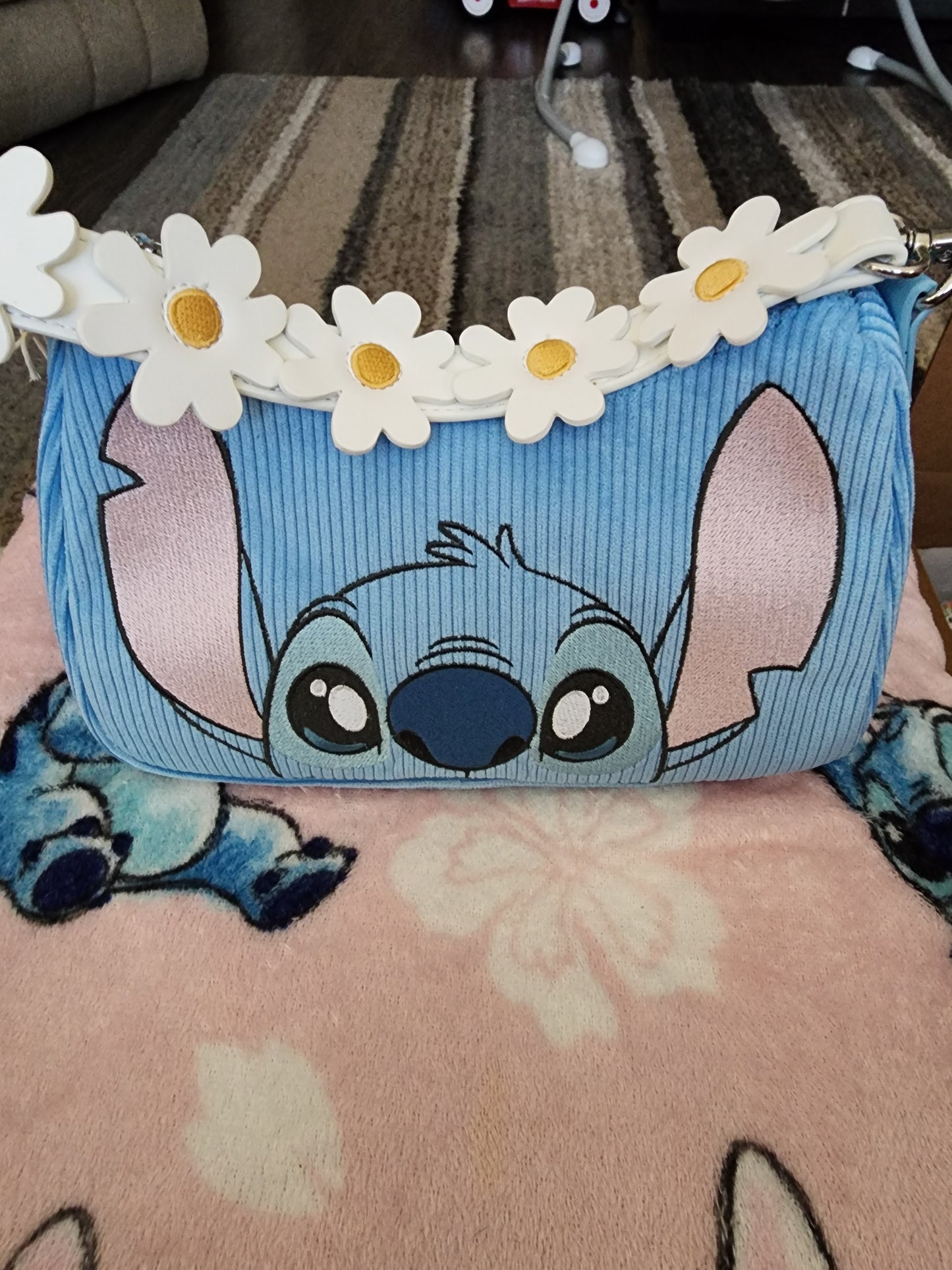 Loungefly Disney Stitch Floral Crossbody Bag