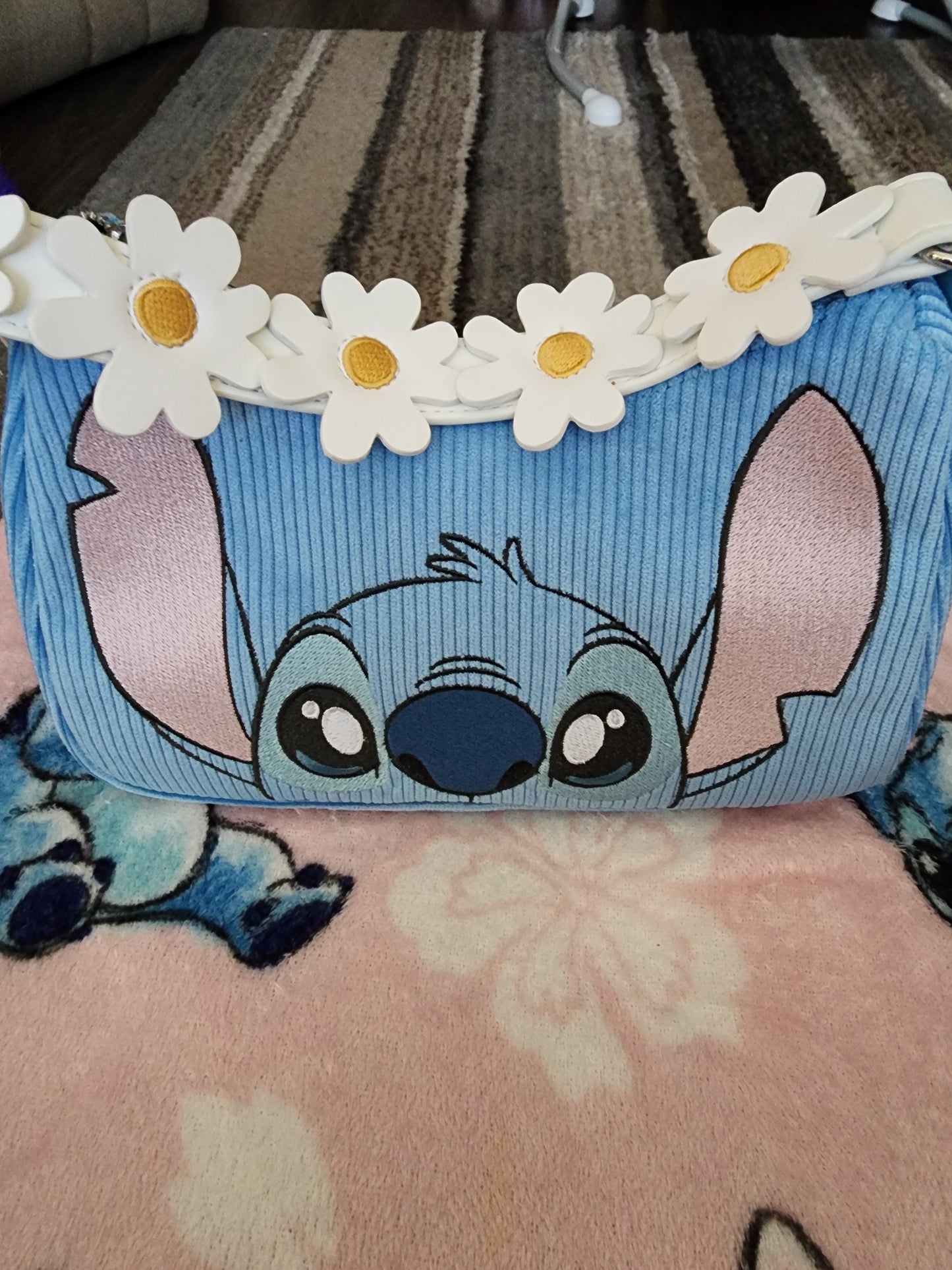 Loungefly Disney Stitch Floral Crossbody Bag