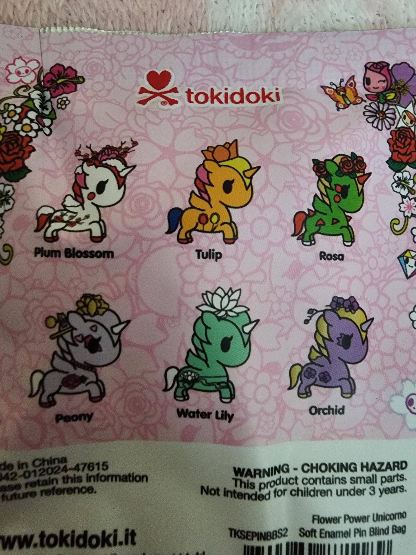 Tokidoki Unicorno Flower Power Mystery Pins