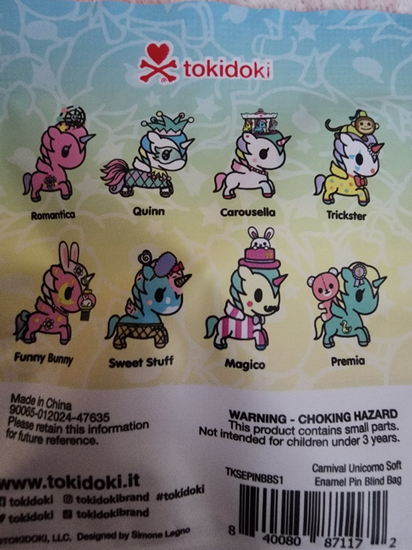 Tokidoki Unicorno Carnival Mystery Pins