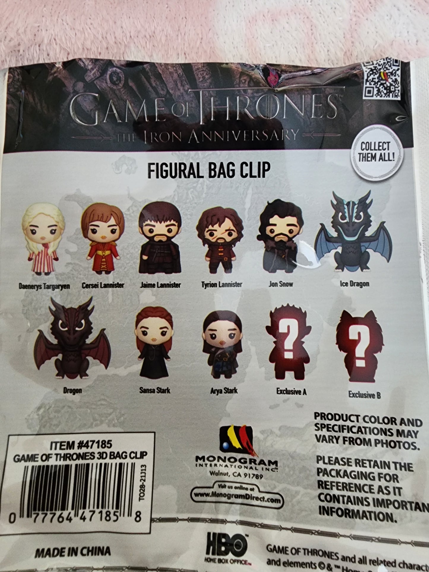 Game of Thrones Mystery Bag Clips