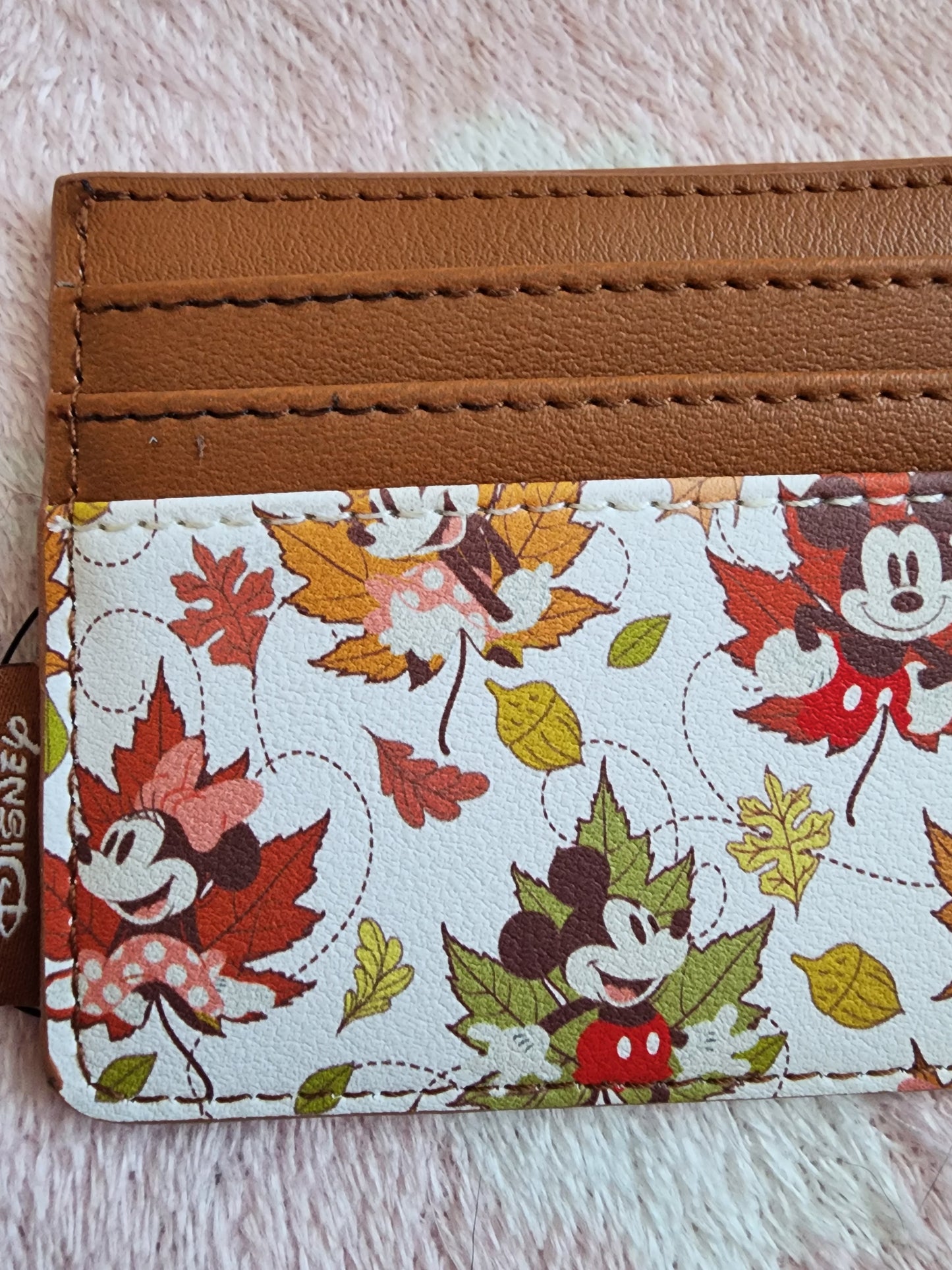 Loungefly Disney Mickey and Minnie Fall Leaves Card Holder