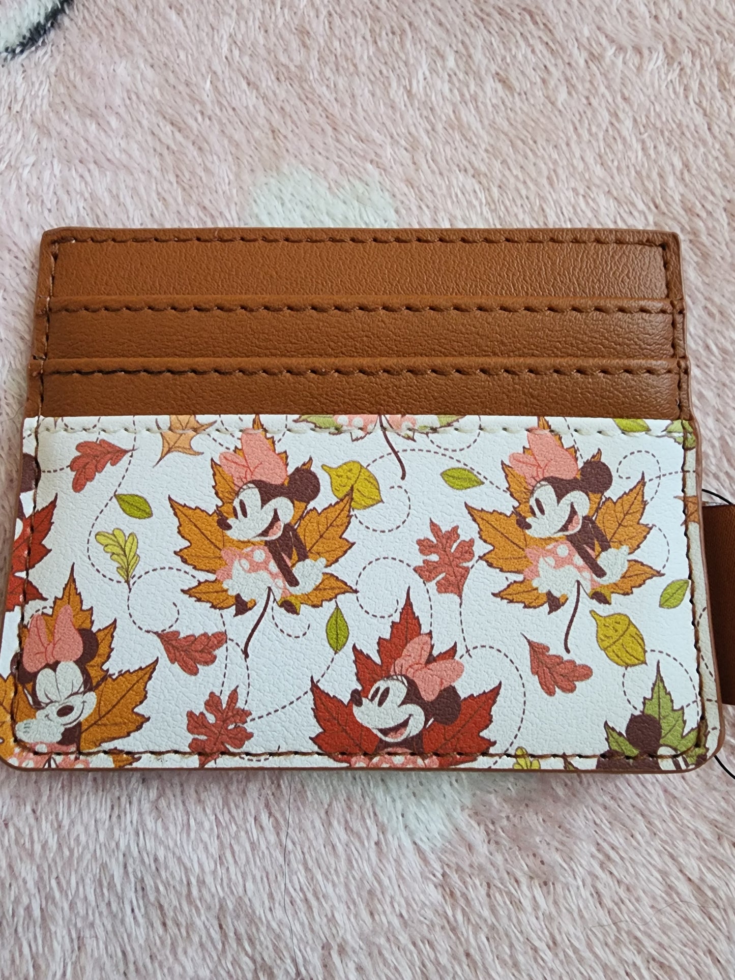 Loungefly Disney Mickey and Minnie Fall Leaves Card Holder