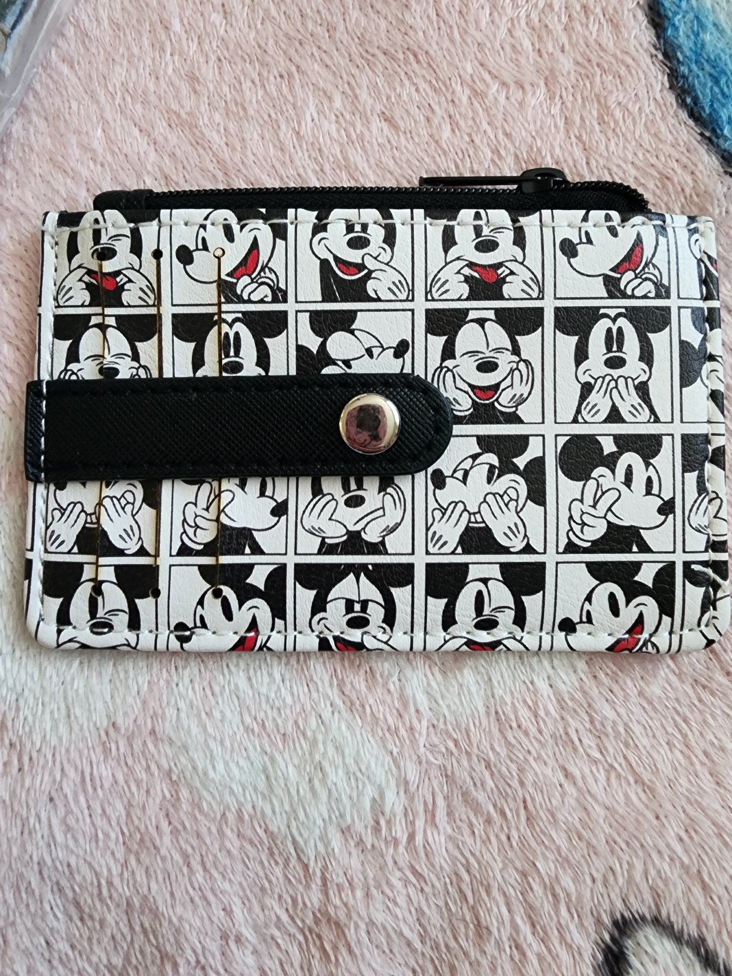 Buckle Down Disney Mickey Mouse Faces Snap Card Holder