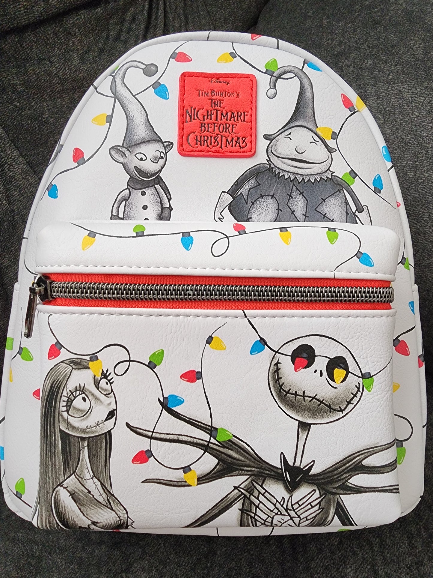 Loungefly Disney Nightmare Before Christmas Jack and Sally Holiday Backpack