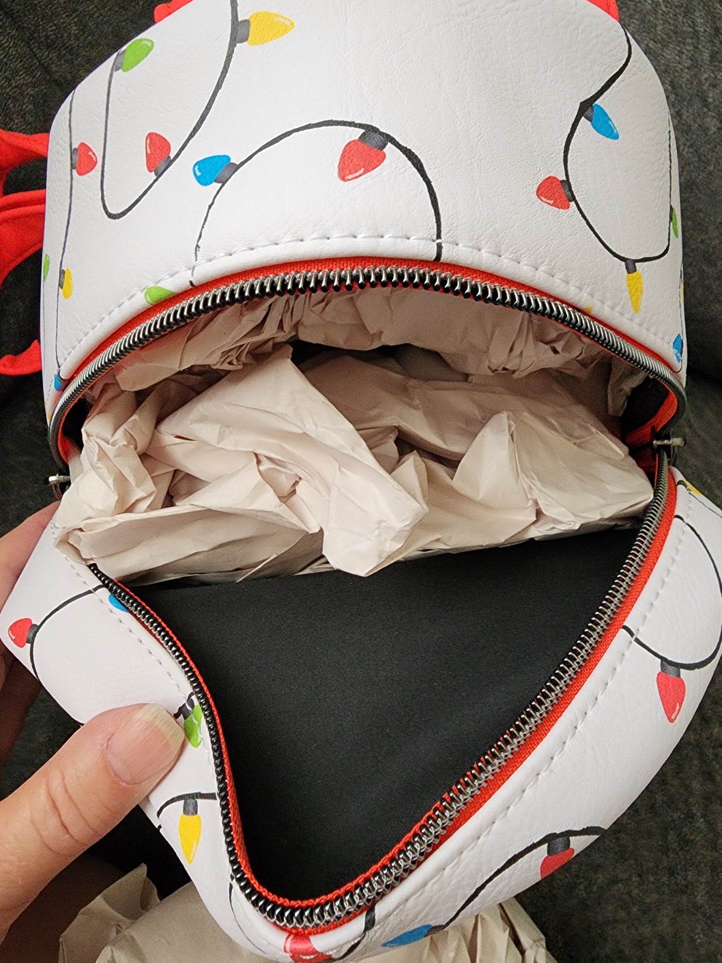 Loungefly Disney Nightmare Before Christmas Jack and Sally Holiday Backpack