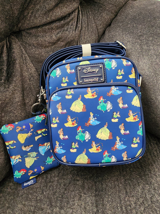 Loungefly Disney Princesses and Their Pets Crossbody Bag