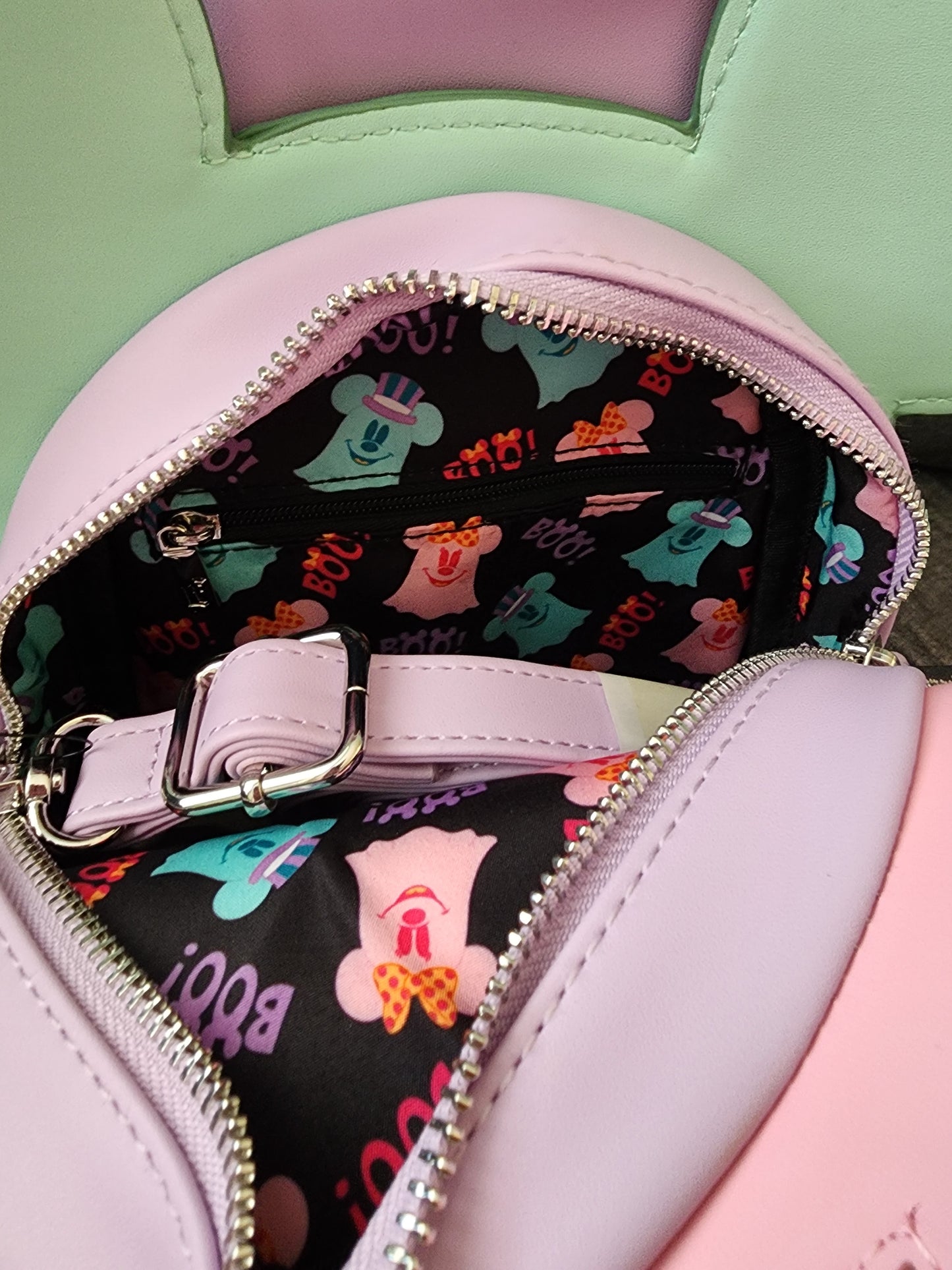 Loungefly Disney Mickey Mouse and Minnie Mouse Ghost Crossbody Bag