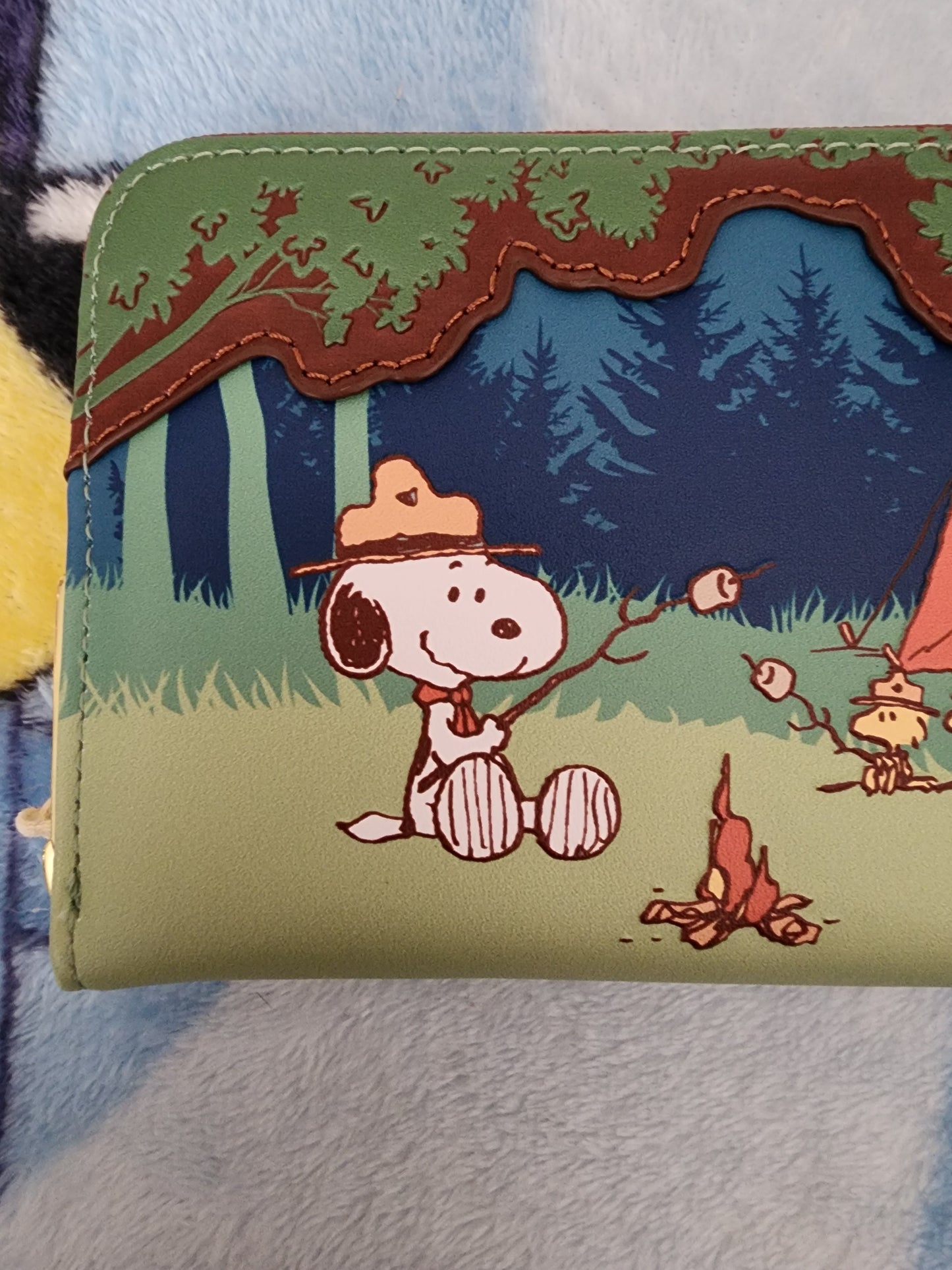 Loungefly Peanuts Snoopy and Woodstock Camping 50th Anniversary Wallet