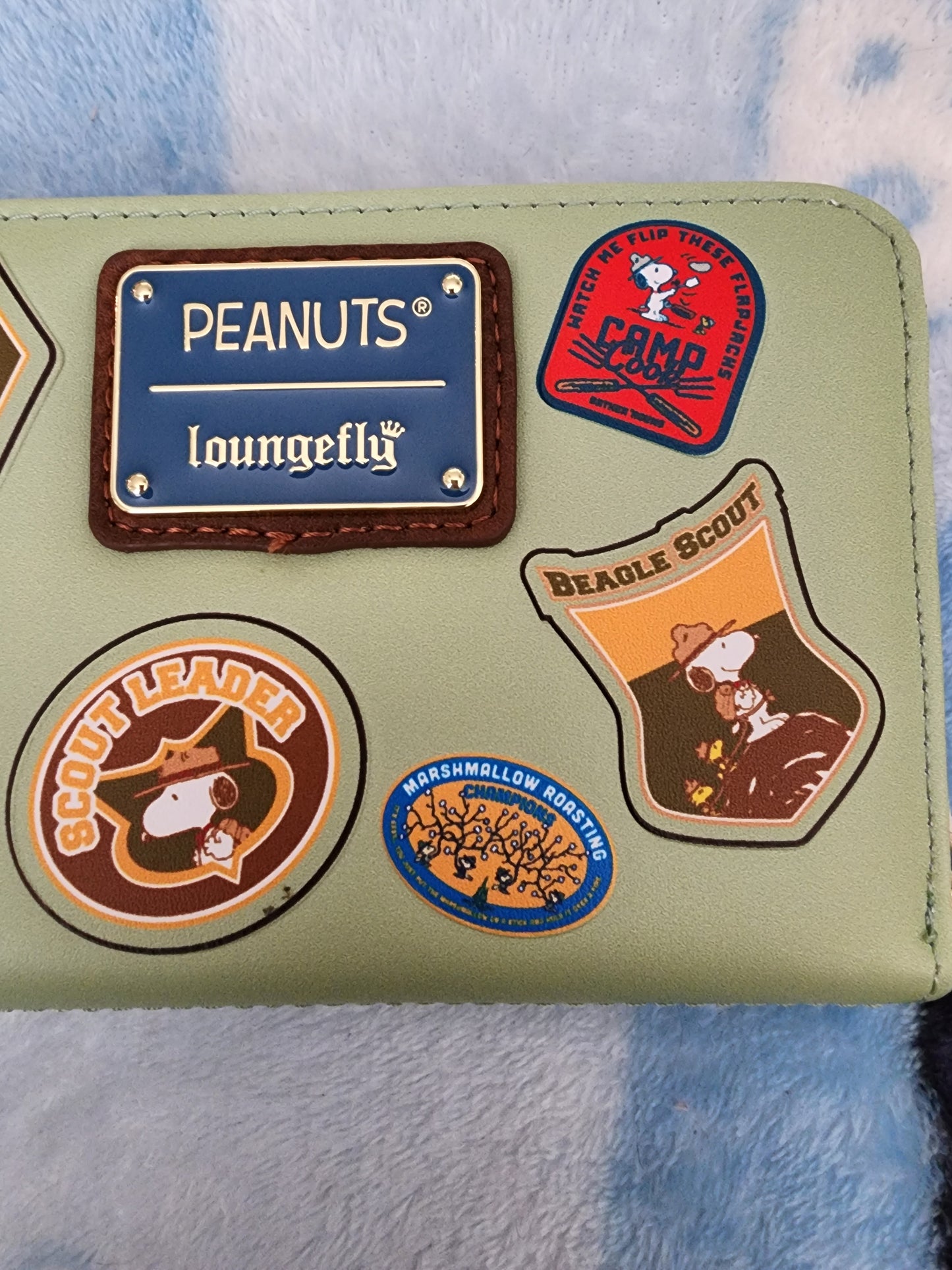 Loungefly Peanuts Snoopy and Woodstock Camping 50th Anniversary Wallet