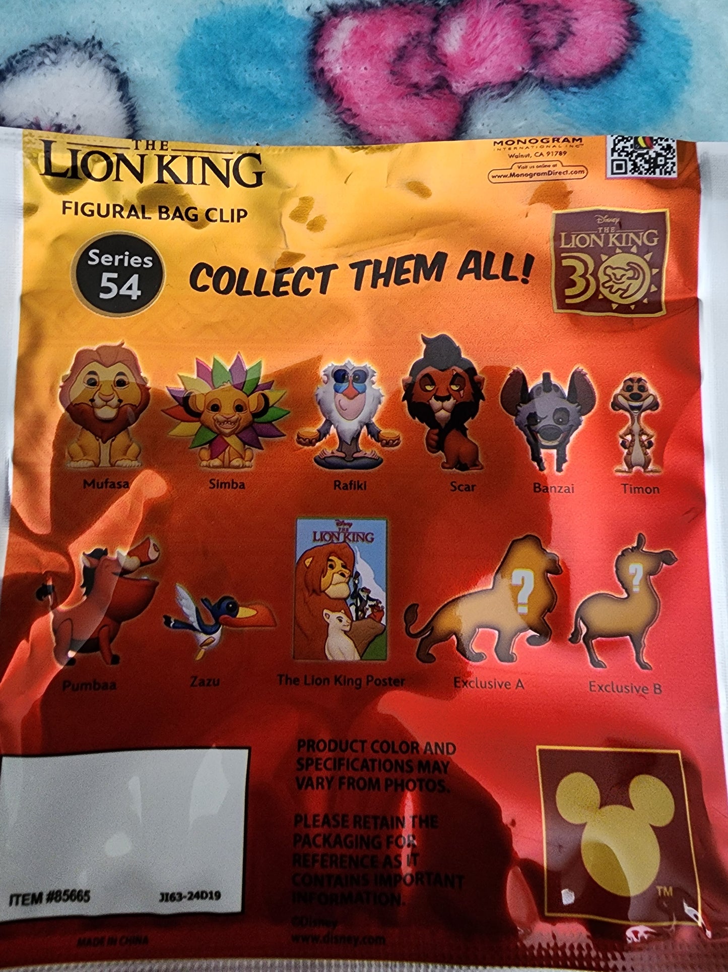 Disney Lion King 30th Anniversary Series 54 Mystery Bag Clips