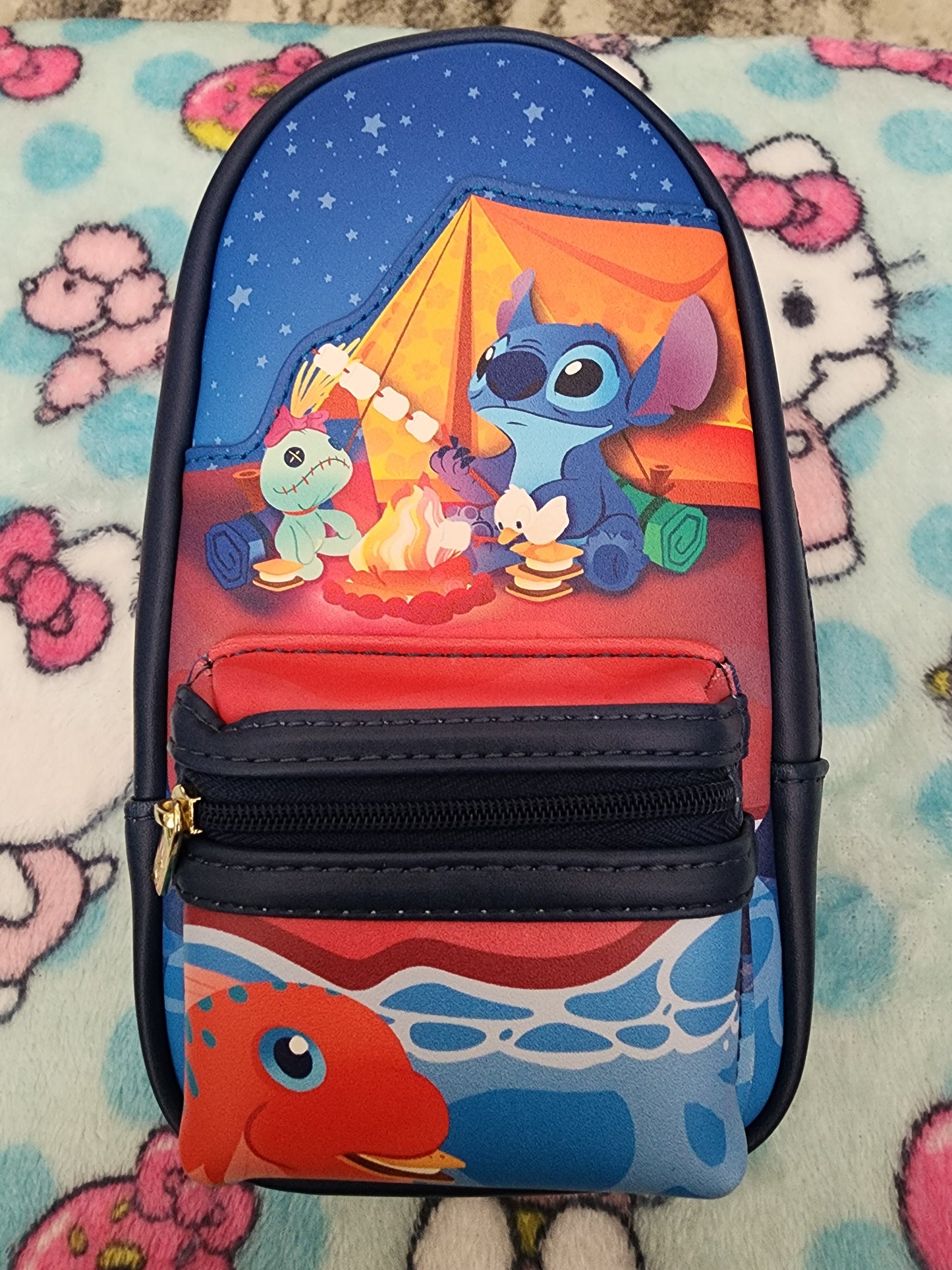 Loungefly Disney Stitch Camping Mini-Backpack Pencil Case Bag