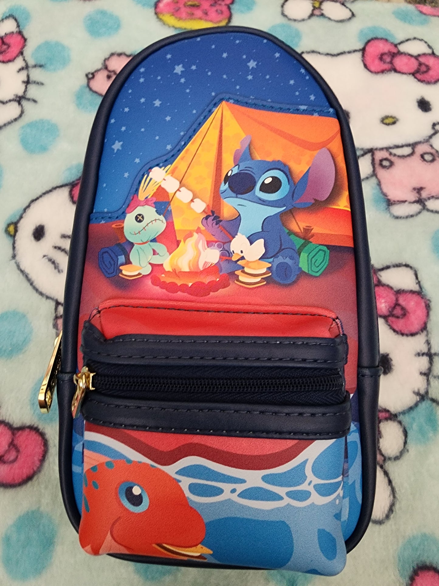 Loungefly Disney Stitch Camping Mini-Backpack Pencil Case Bag