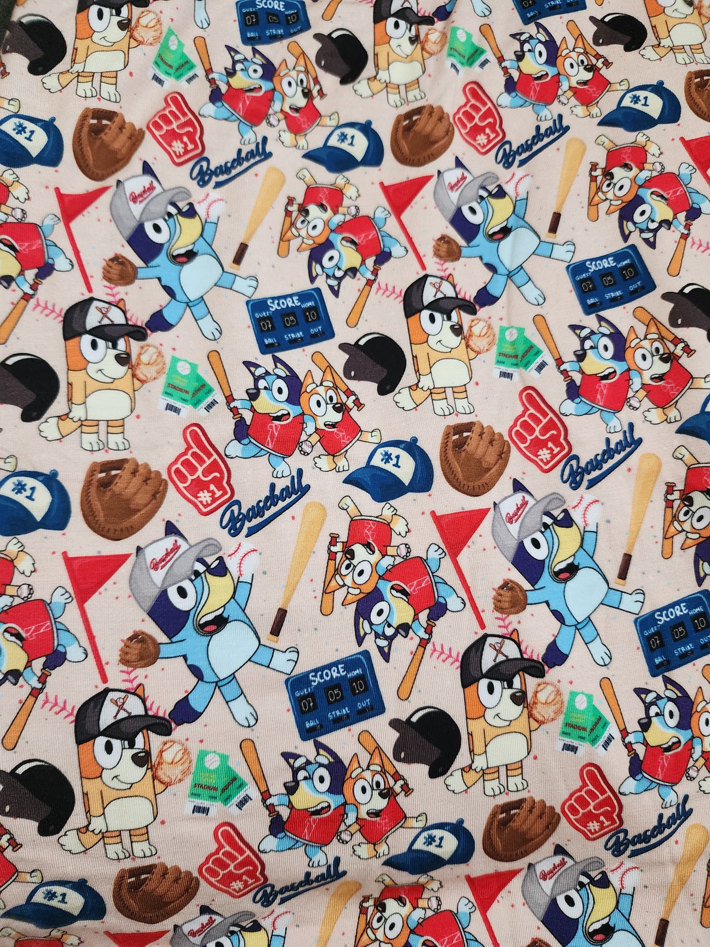 *CP Bluey, Bingo, Mum and Dad Spring Fever Baseball Lounge Joggers