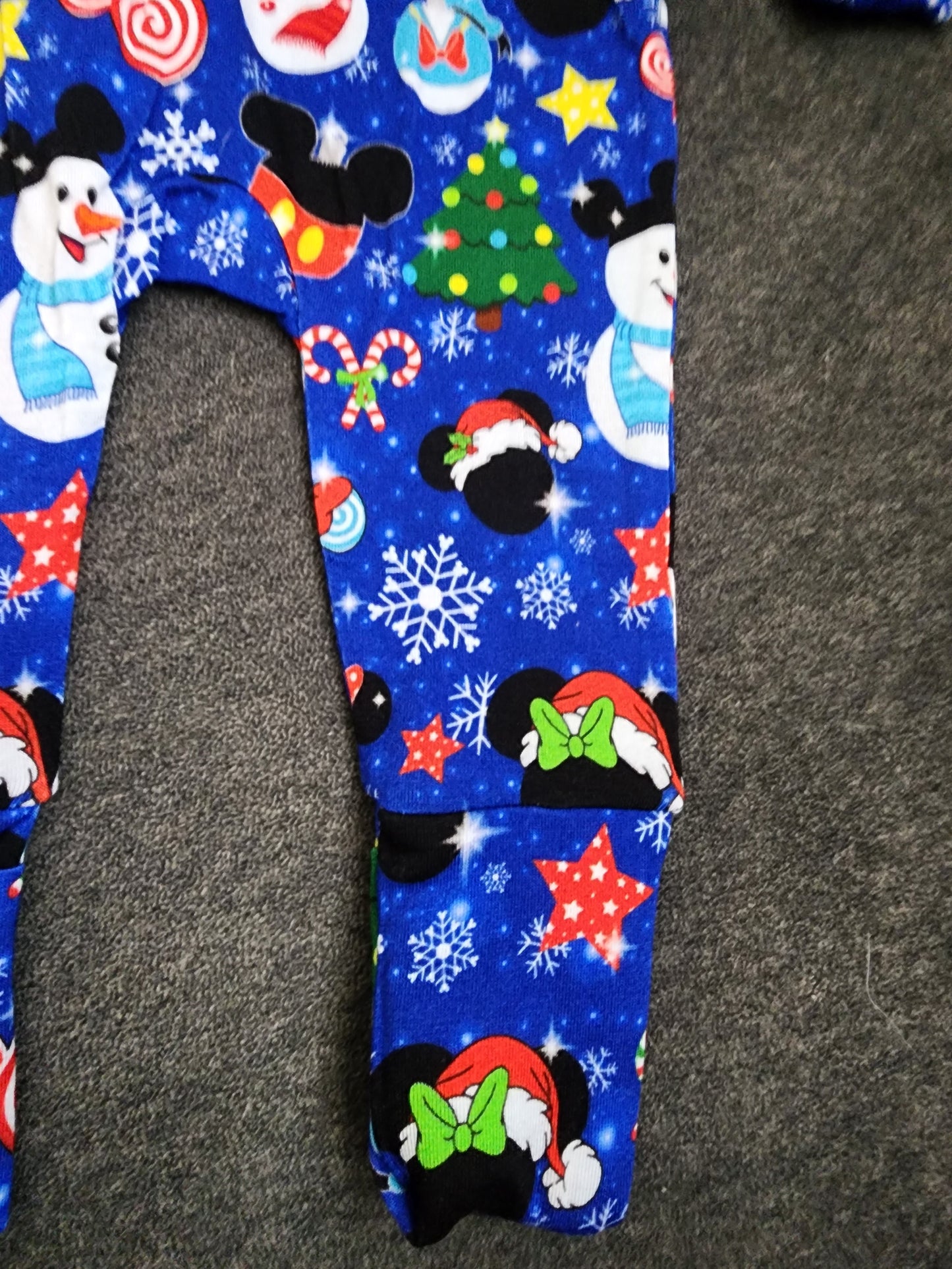 CP Disney Mickey Christmas Zipper Sleeper Footie PJ's