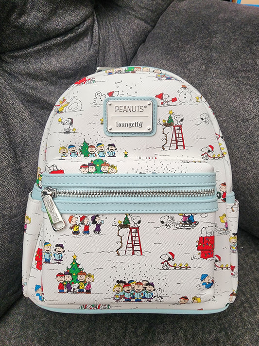 Loungefly Peanuts Charlie Brown and Friends Christmas Backpack