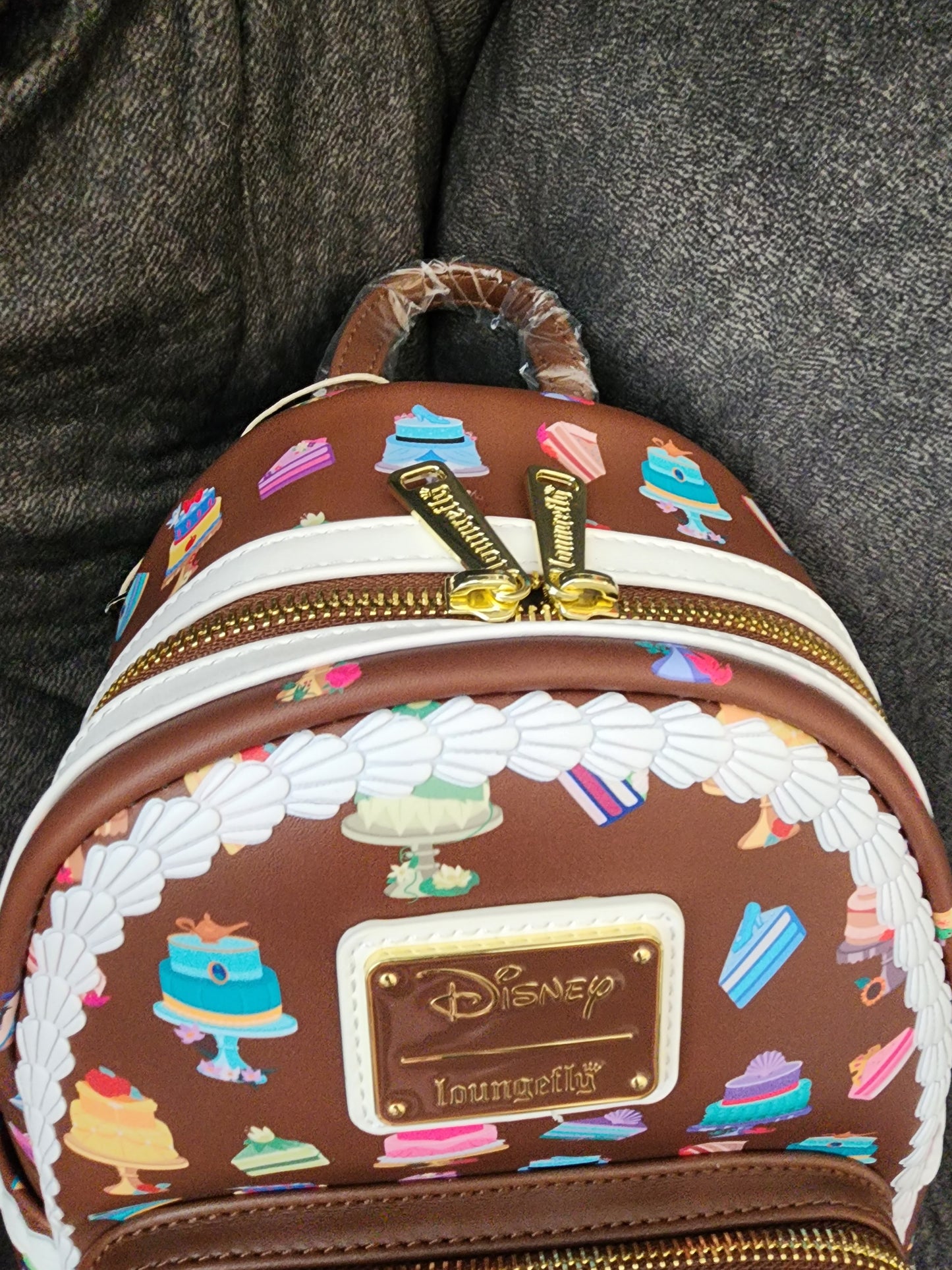 Loungefly Disney Princess Dress Cakes on Chocolate Frosting Backpack