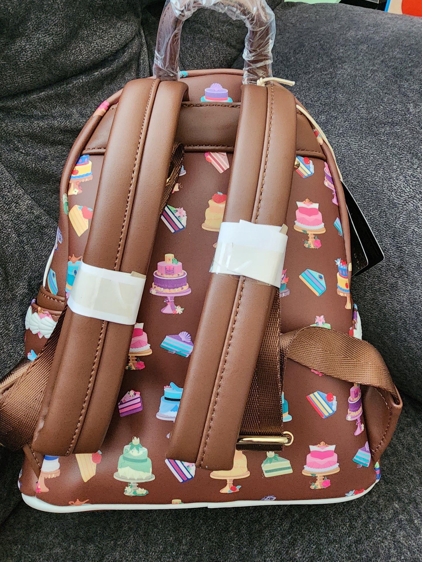 Loungefly Disney Princess Dress Cakes on Chocolate Frosting Backpack