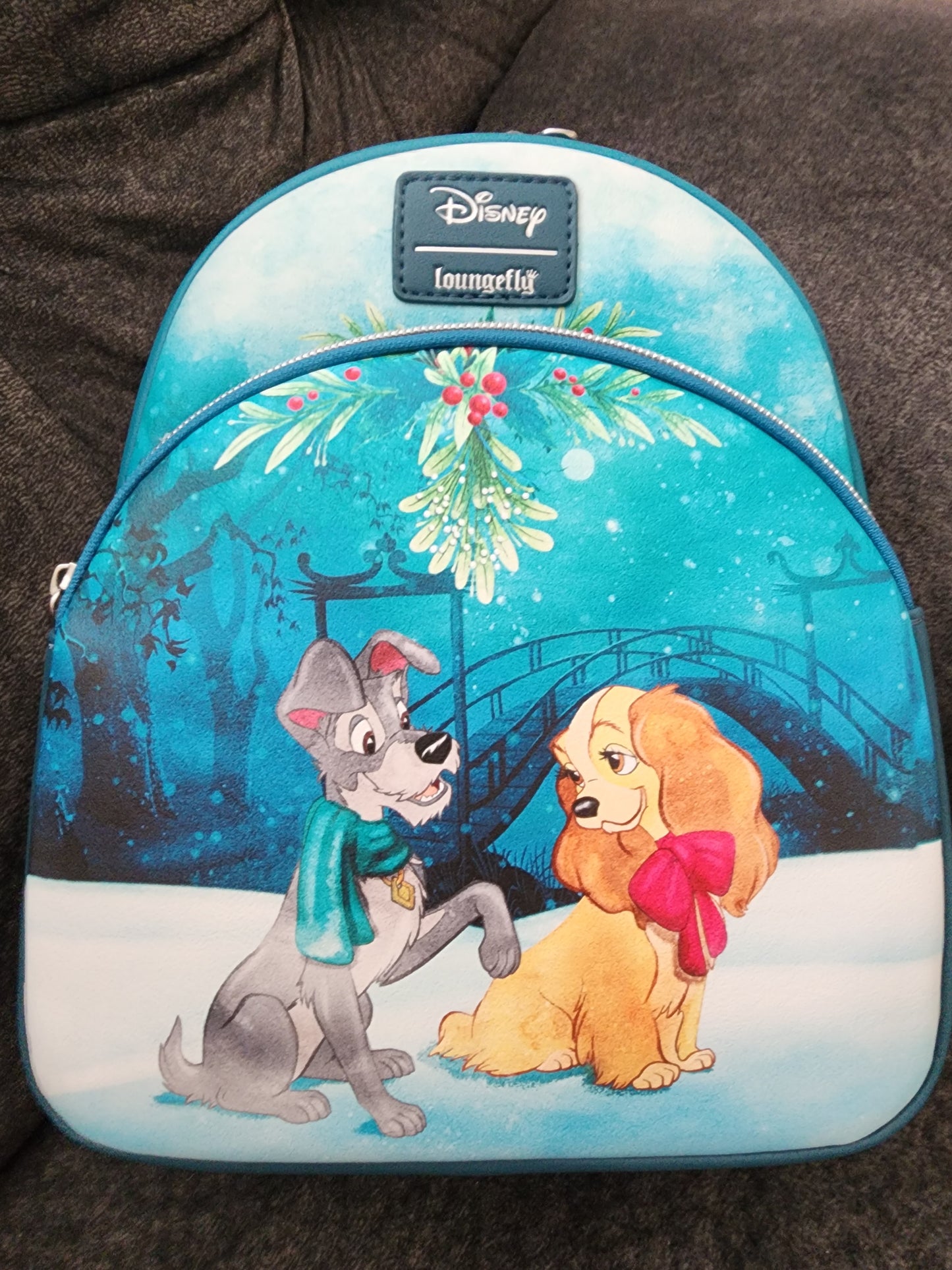 Loungefly Disney Lady and the Tramp Mistletoe Backpack