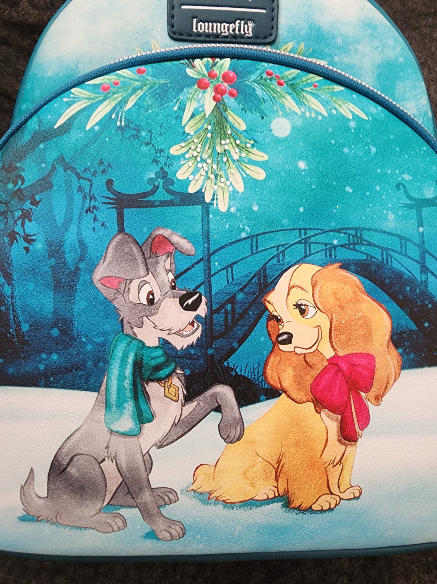 Loungefly Disney Lady and the Tramp Mistletoe Backpack