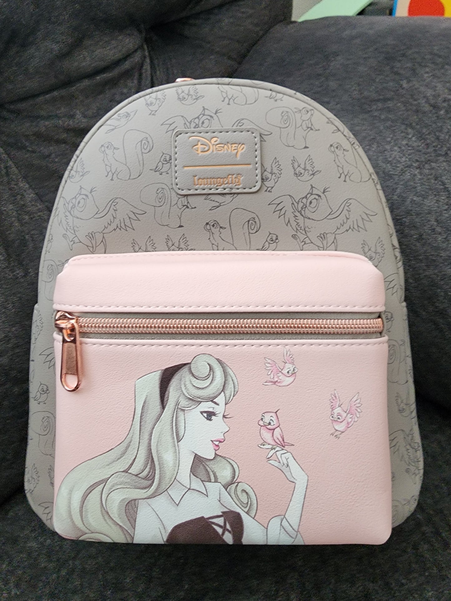 Loungefly Disney Rose Gold Sleeping Beauty Backpack