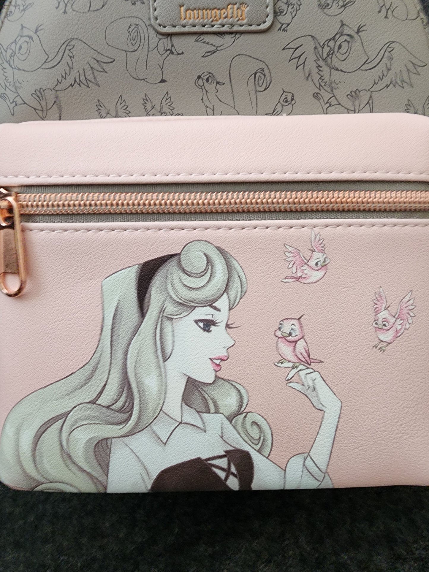 Loungefly Disney Rose Gold Sleeping Beauty Backpack