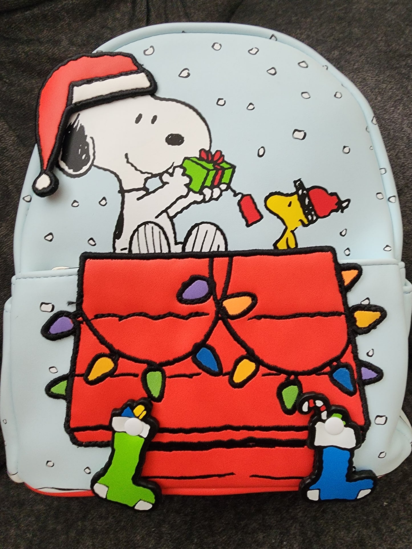 Loungefly Peanuts Snoopy and Woodstock Christmas Backpack