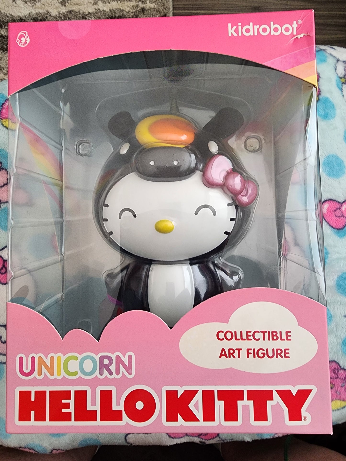 Kidrobot Hello Kitty Rainbow Unicorn 10" Collectible Art Figure