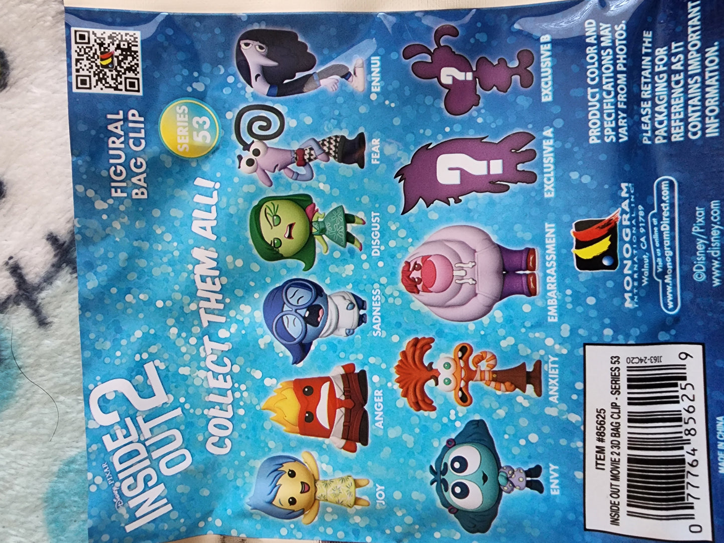 Disney Pixar Inside Out 2 Exclusive Mystery Bag Clips