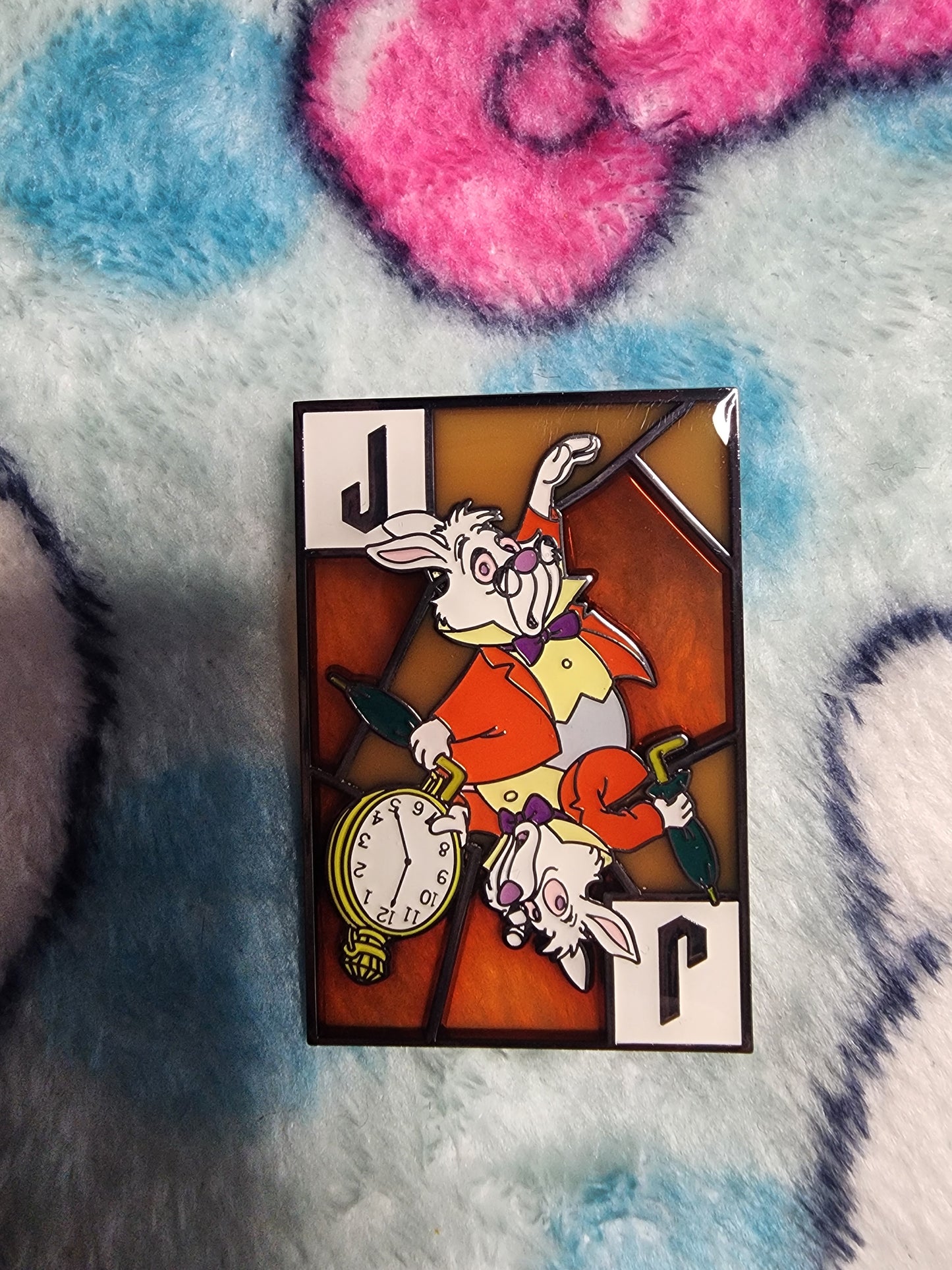 Loungefly Disney Alice in Wonderland Stain Glass Card Mystery Pins