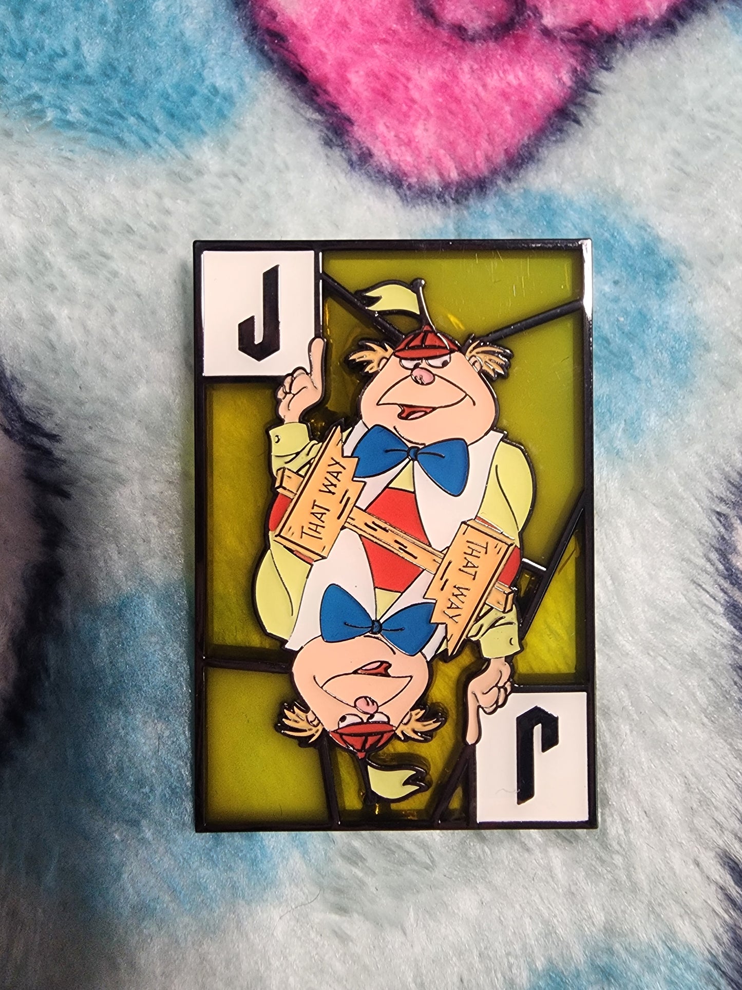 Loungefly Disney Alice in Wonderland Stain Glass Card Mystery Pins