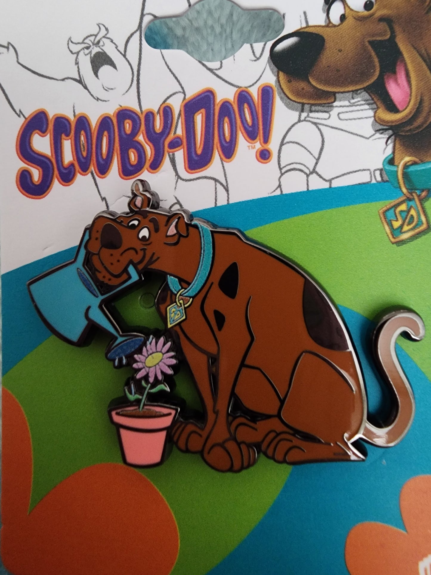 Scooby-Doo Watering Flowers Pin