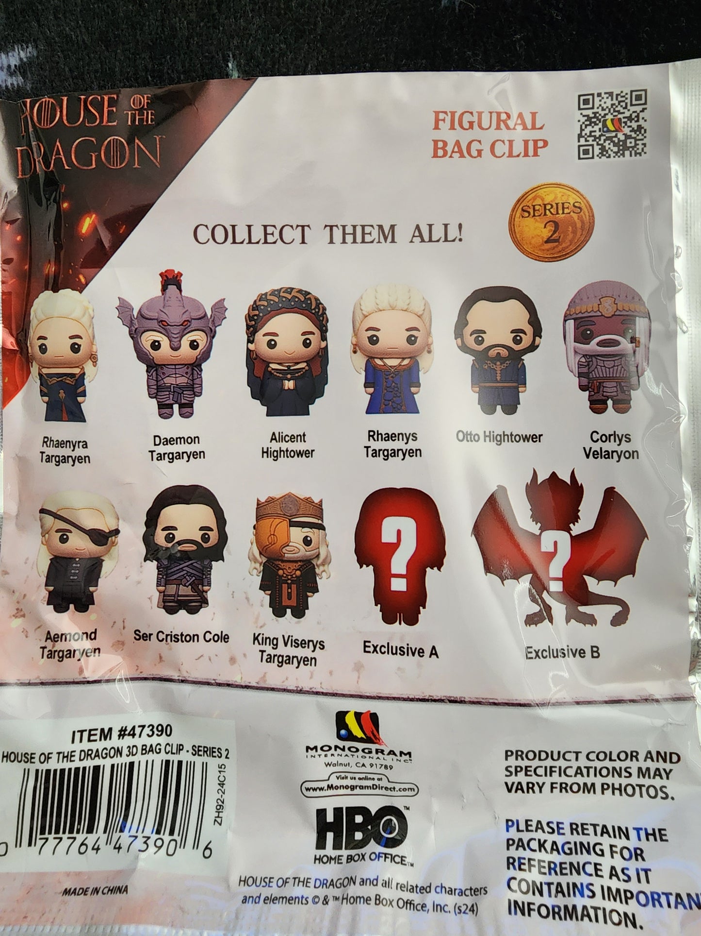 HBO House of Dragons Series 2 Mystery Bag Clips