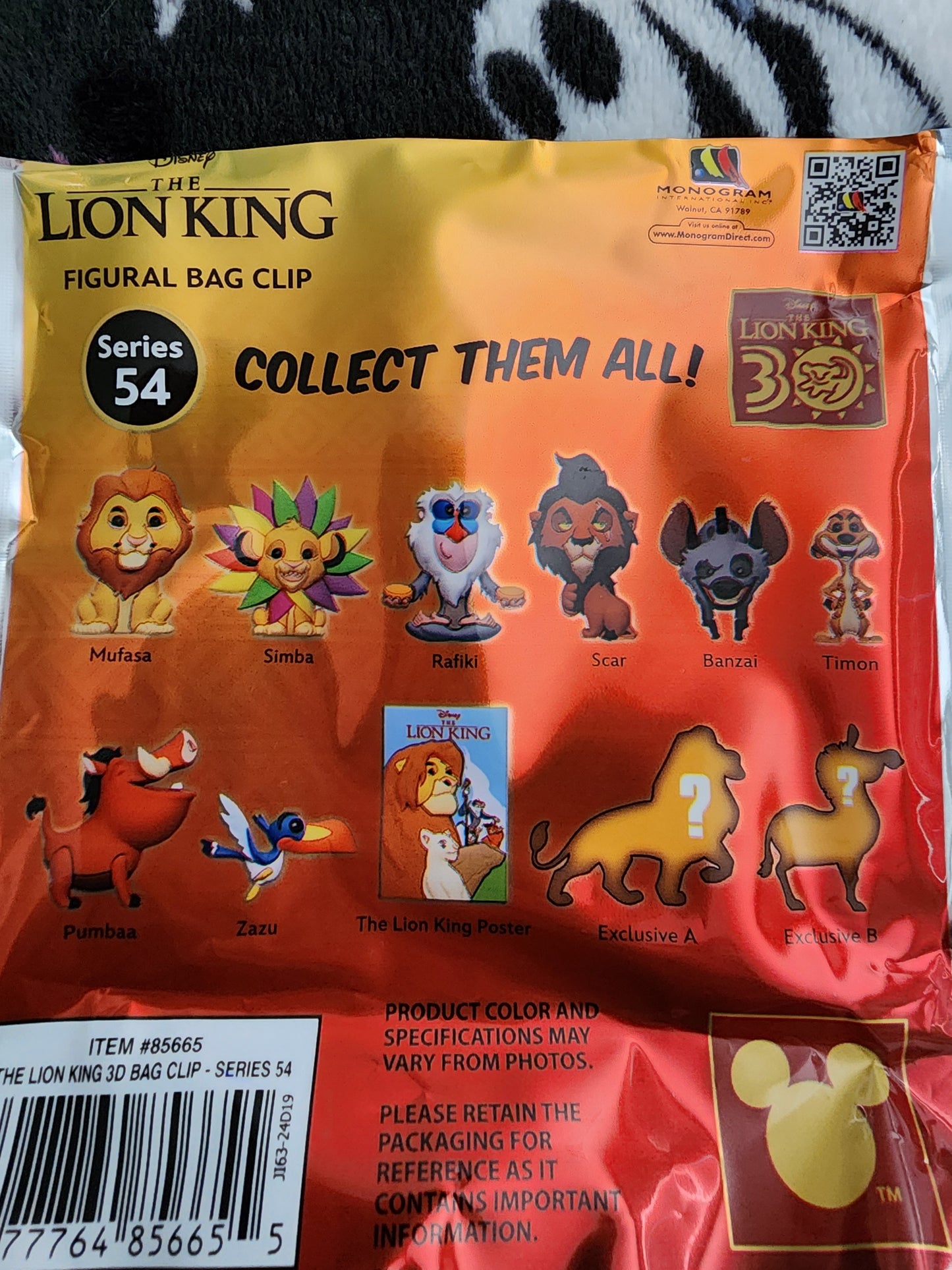 Disney Lion King 30th Anniversary Exclusive Mystery Bag Clips