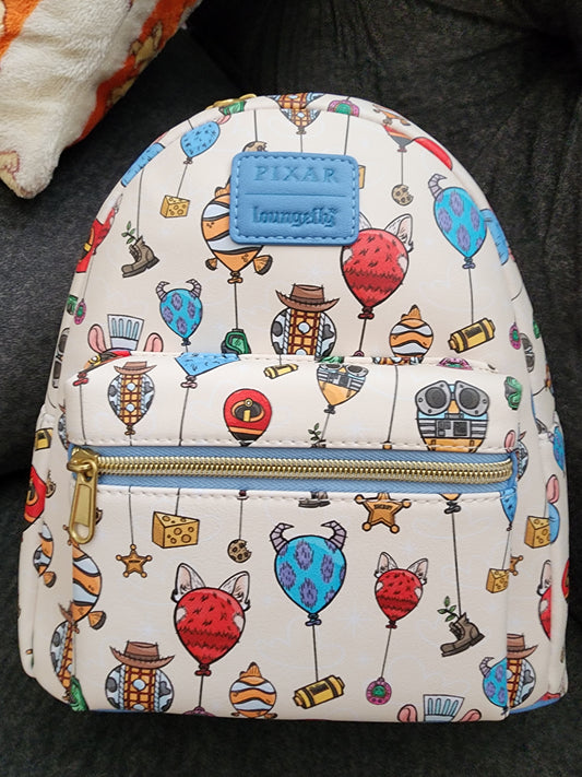 Loungefly Disney Pixar Movie Characters as Balloons Backpack