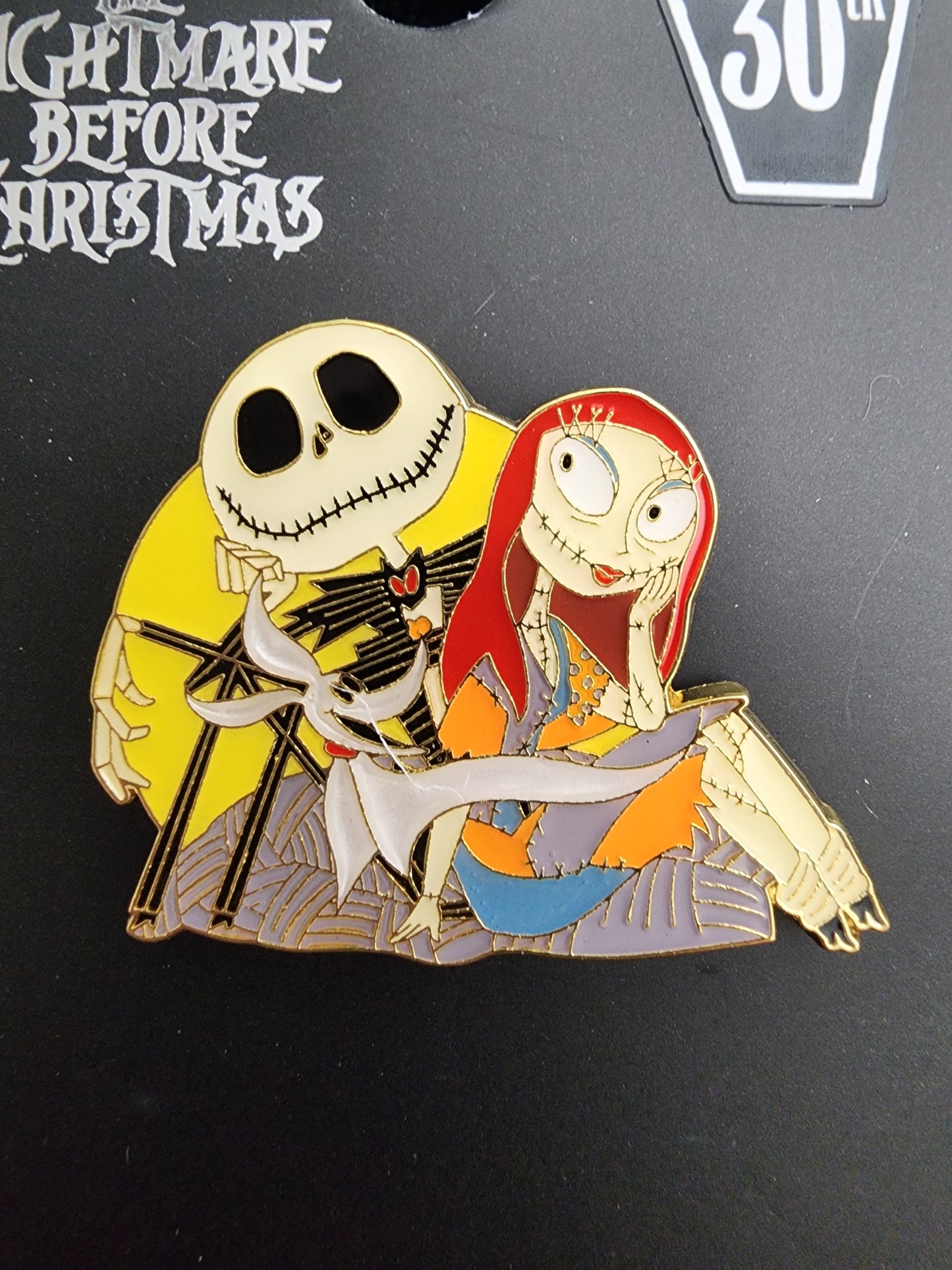 Loungefly Disney Nightmare Before Christmas Jack, Sally and Zero Pin