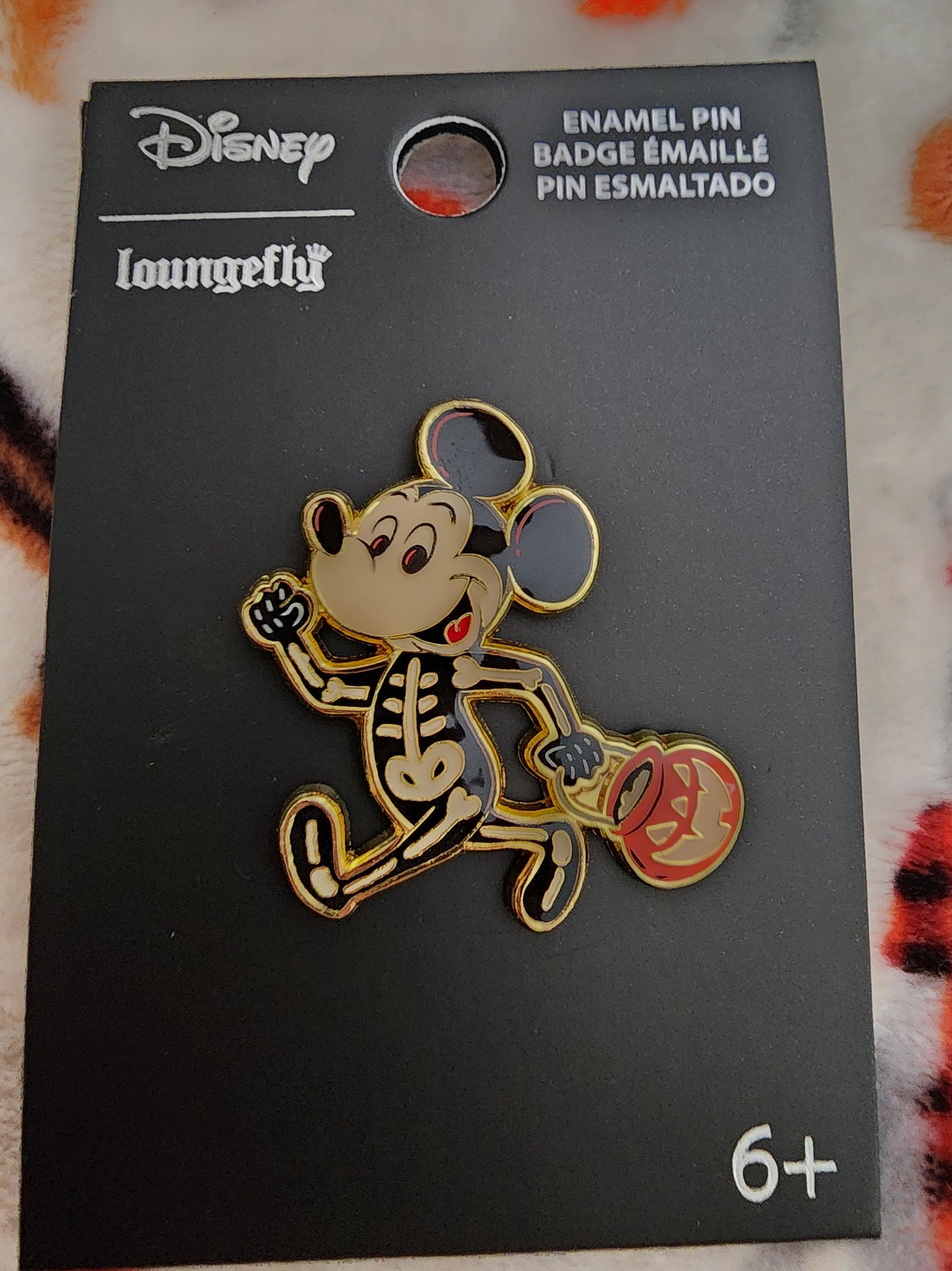 Loungefly Disney Mickey Mouse Skelton Halloween Pin