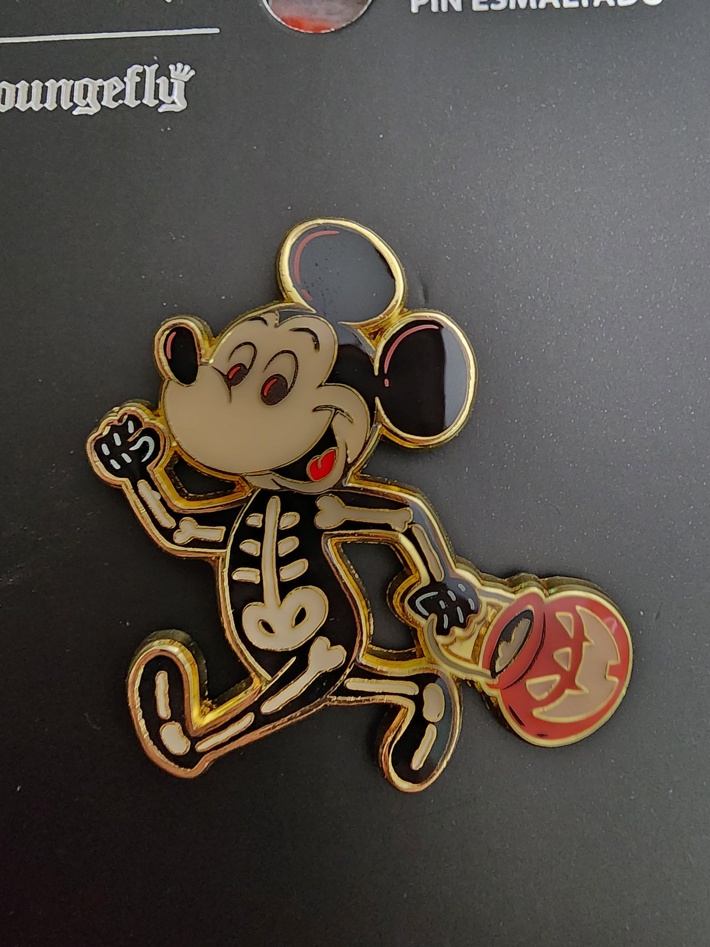 Loungefly Disney Mickey Mouse Skelton Halloween Pin